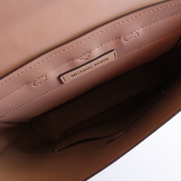 Michael Kors Hayes Leather Backpack Bisque Authentic - Picture 7 of 8